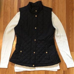 Merona Black Quilted Vest